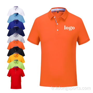 Düz golf özel logo boş erkek polo gömlek
